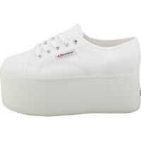 Adidasi cu platforma 2802 Flatform Trainers In White Femei