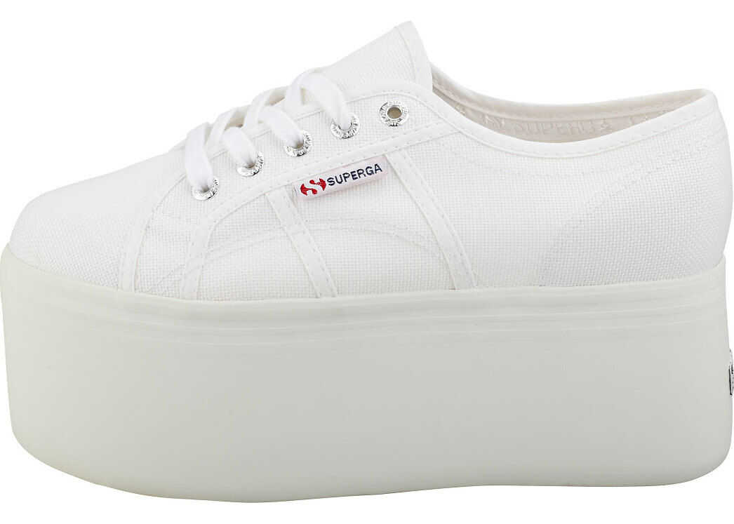 Adidasi Superga 2802 Flatform Trainers In White White