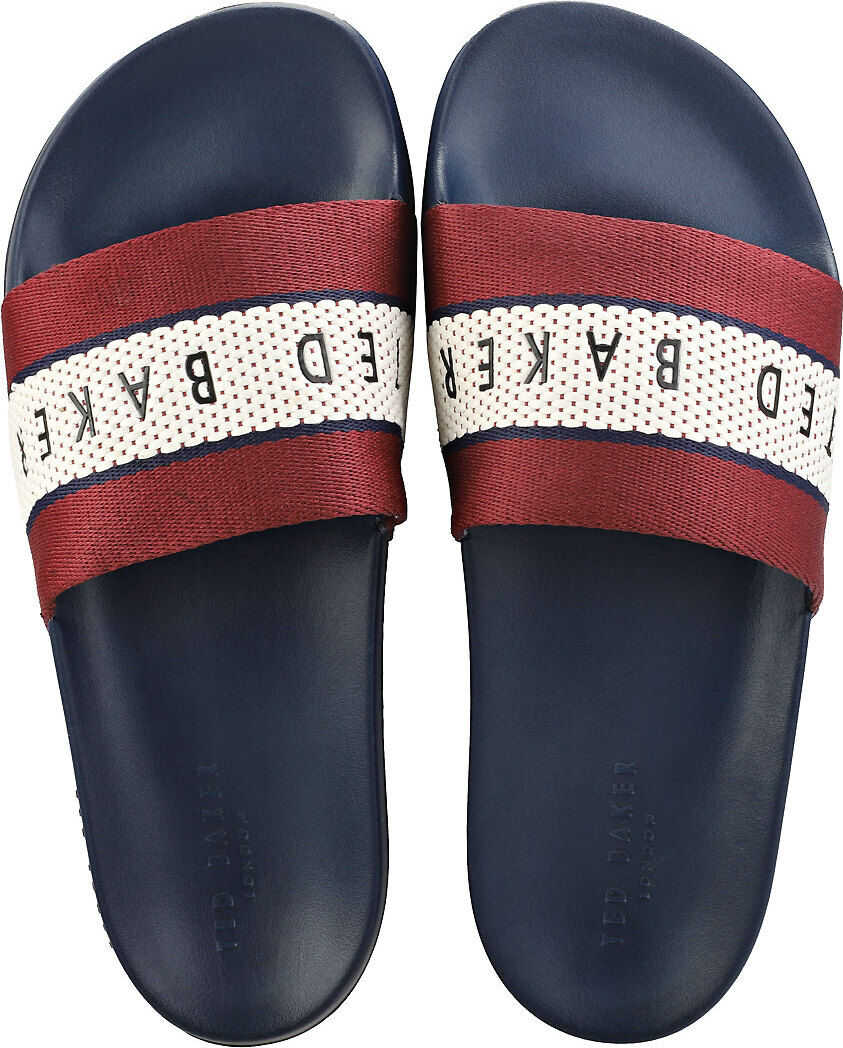 Ted Baker Rastar Slide Sandals In Navy Red White Blue