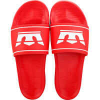 Slapi Supra Lockup Slide Sandals In Red White