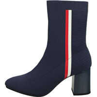 Cizme decupate Knitted Heeled Fashion Boots In Midnight Navy Femei