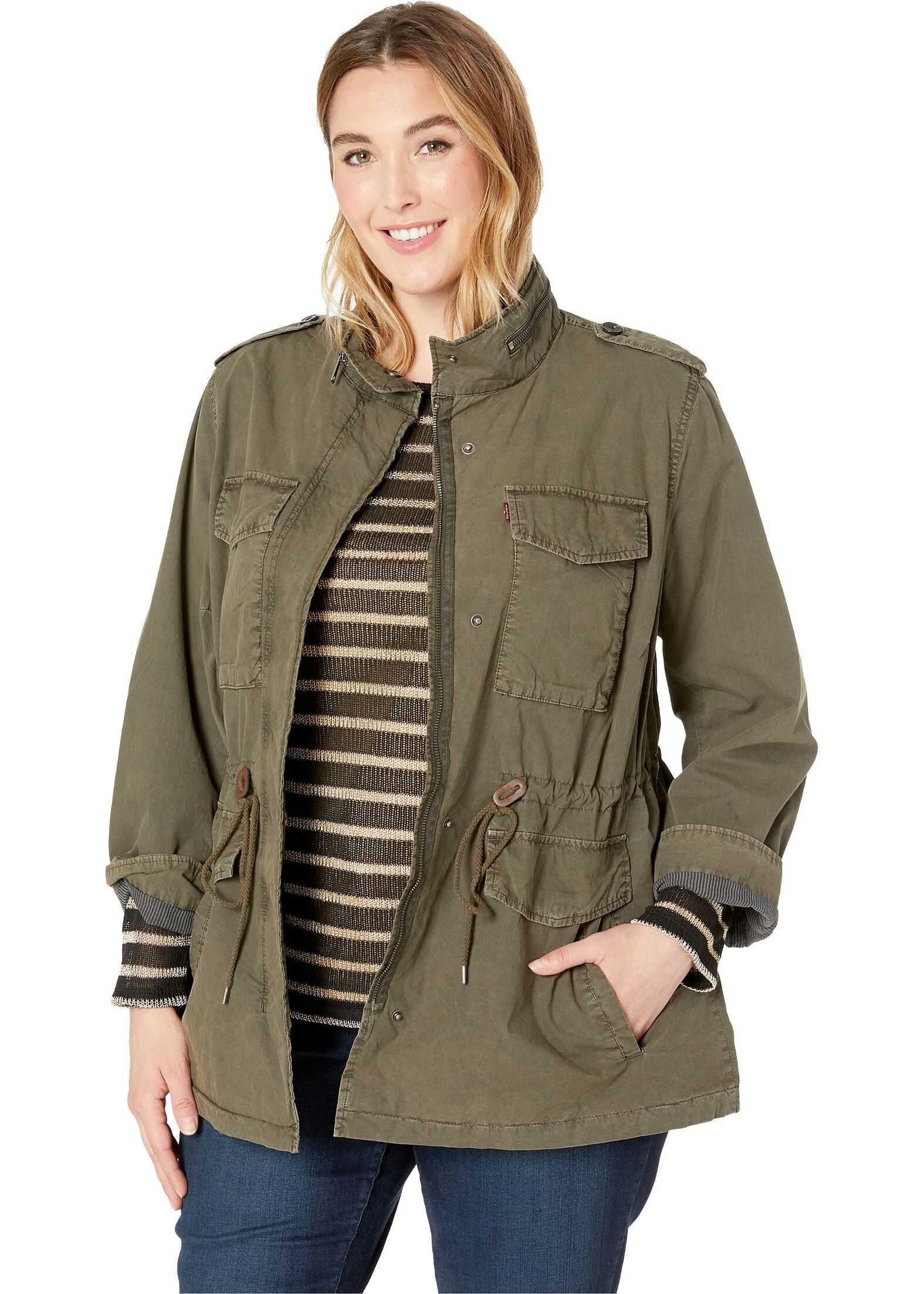 Plus Size Parachute Cotton Military Jacket