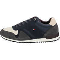 Sneakers Iconic Material Mix Runner Casual Trainers In Midnight Navy Barbati