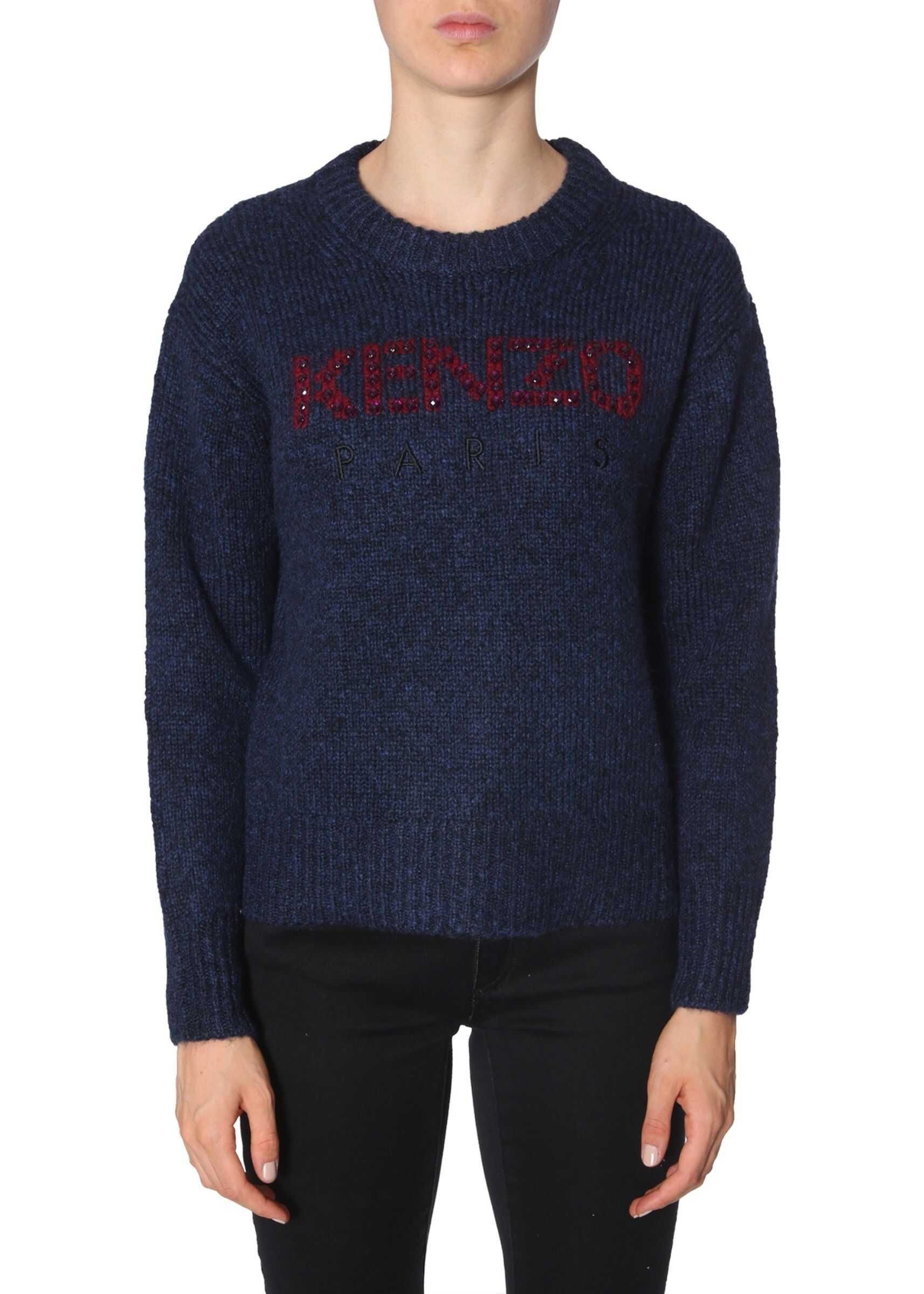 Kenzo Sweater With Inlay Logo BLUE