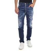 Blugi evazati Destroyed-Effect Cool Guy Blue Jeans Barbati