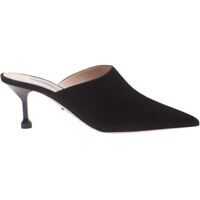 Saboti Pointy Mules In Black Suede Femei