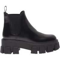 Incaltaminte Prada Black Ankle Boots With Lug Sole