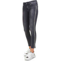 Blugi drepti Jeans with side trimming in strass Femei