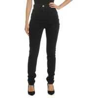 Blugi drepti Black Skinny Jeans With Zip Femei