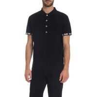 Tricouri Polo Black Polo With Branded Elastic Bands Barbati