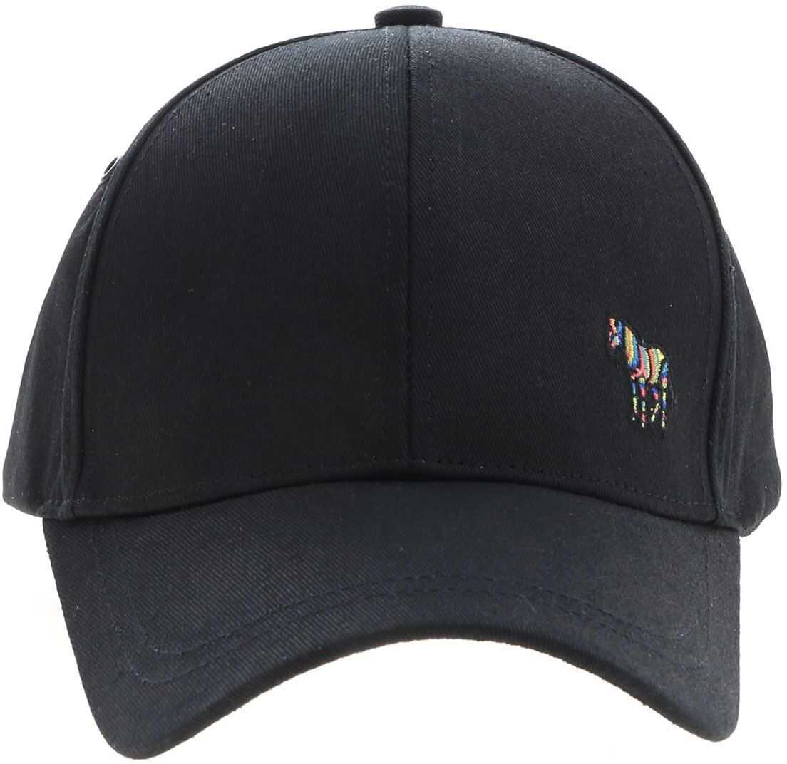PS by Paul Smith Black Baseball Hat With Zebra Embroidery Black