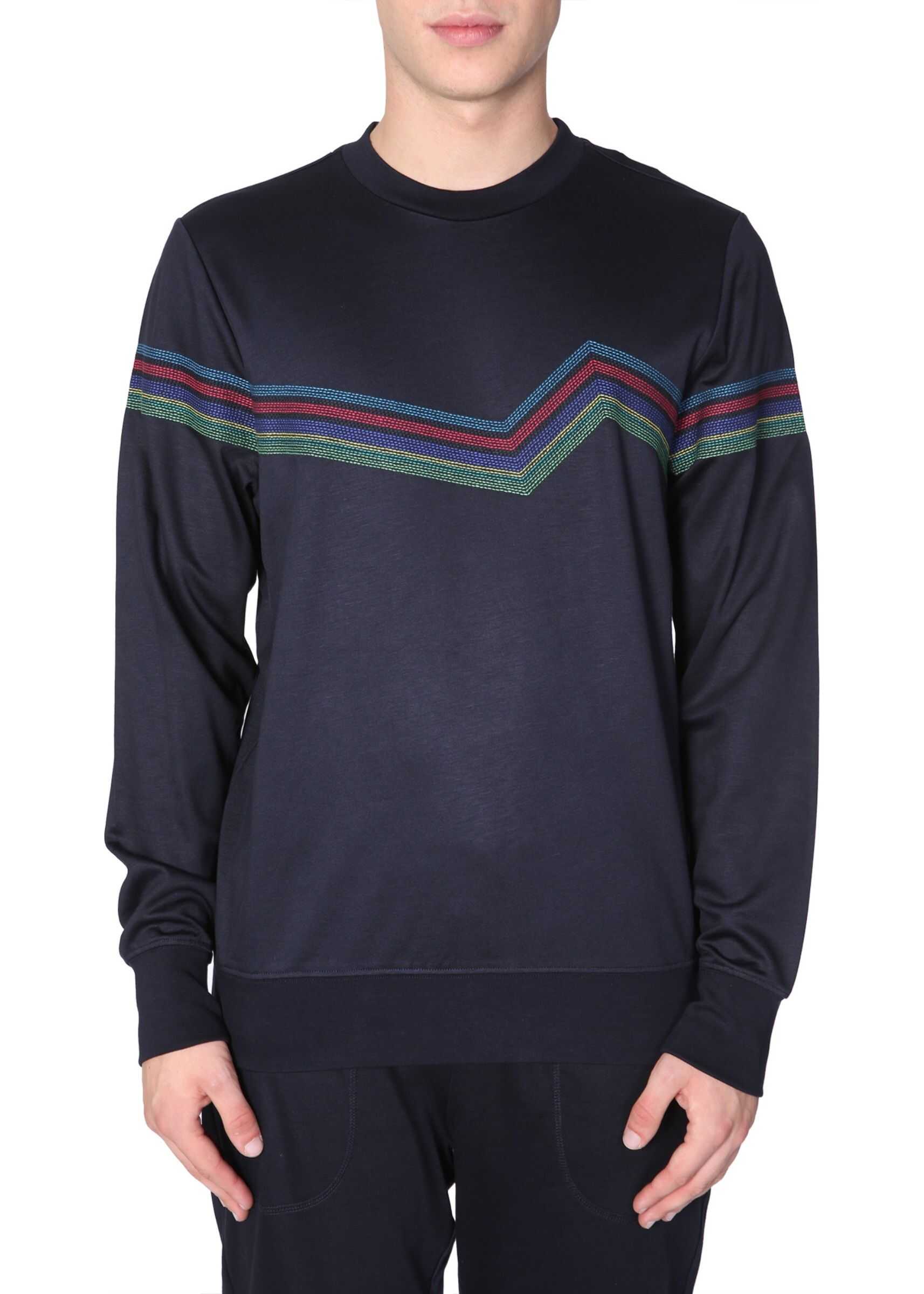 Bluza PS by Paul Smith Crewneck Sweatshirt BLUE