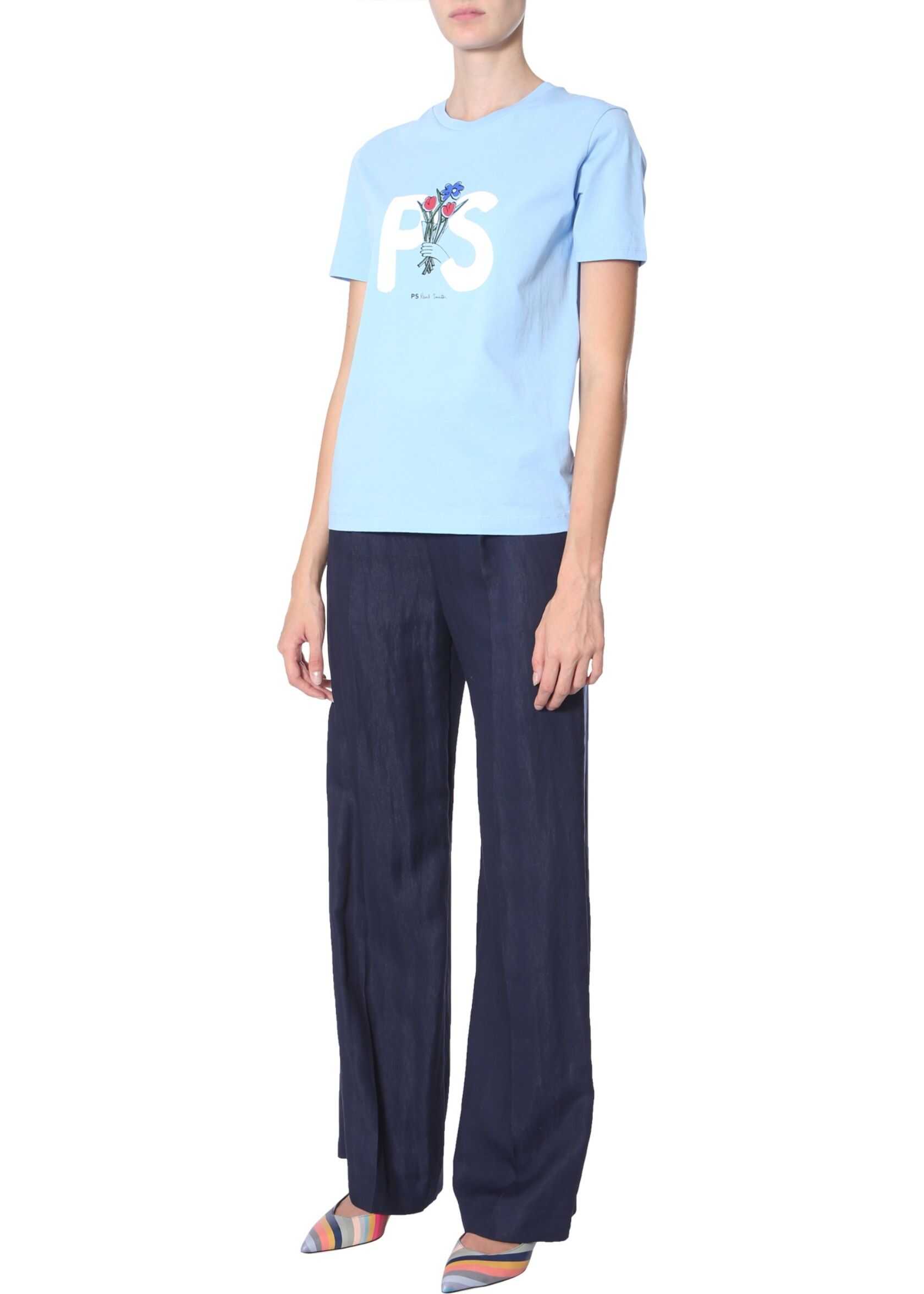 PS by Paul Smith T-Shirt With Logo Print AZURE