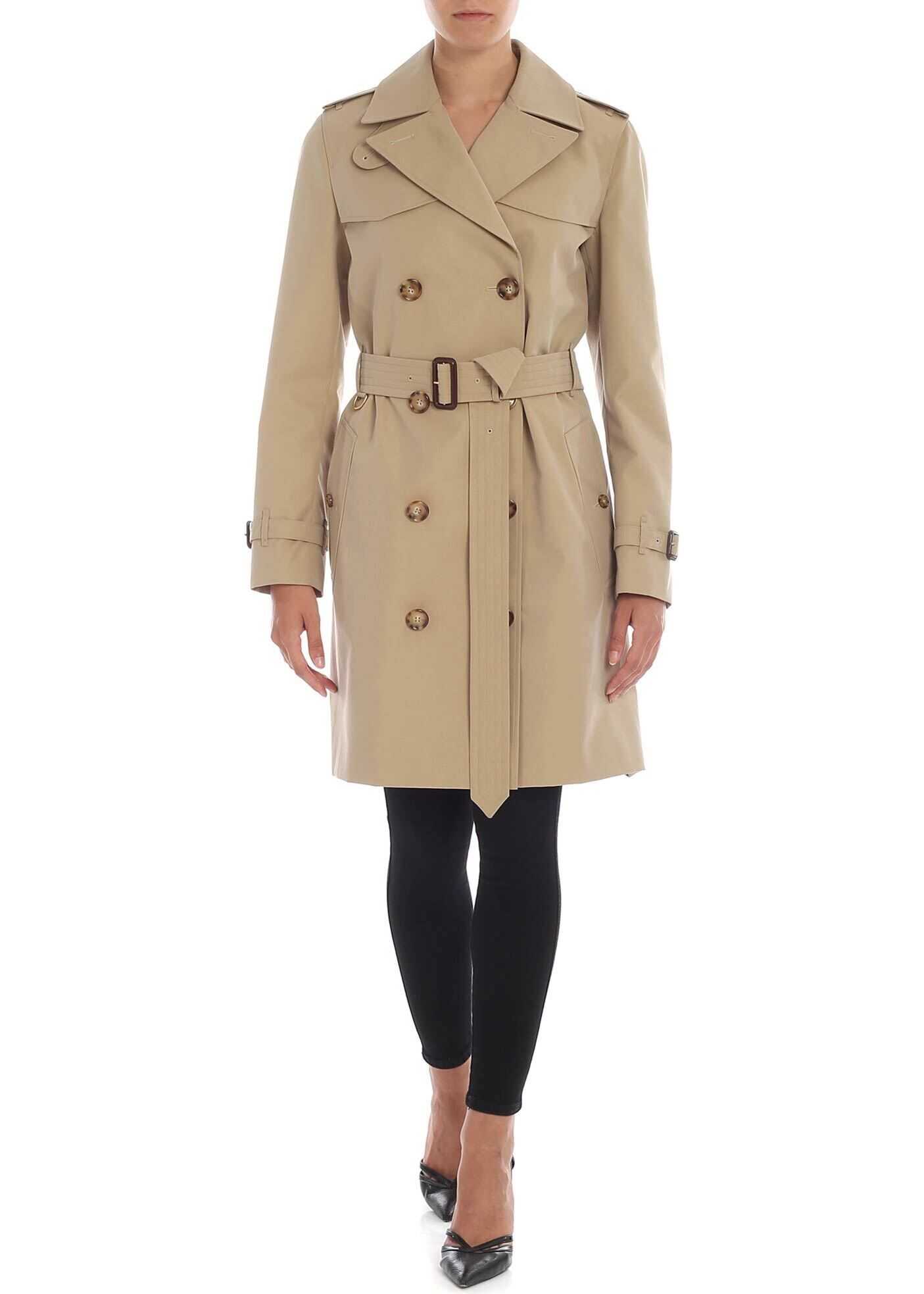 Burberry Islington Short Trench Coat In Beige Beige