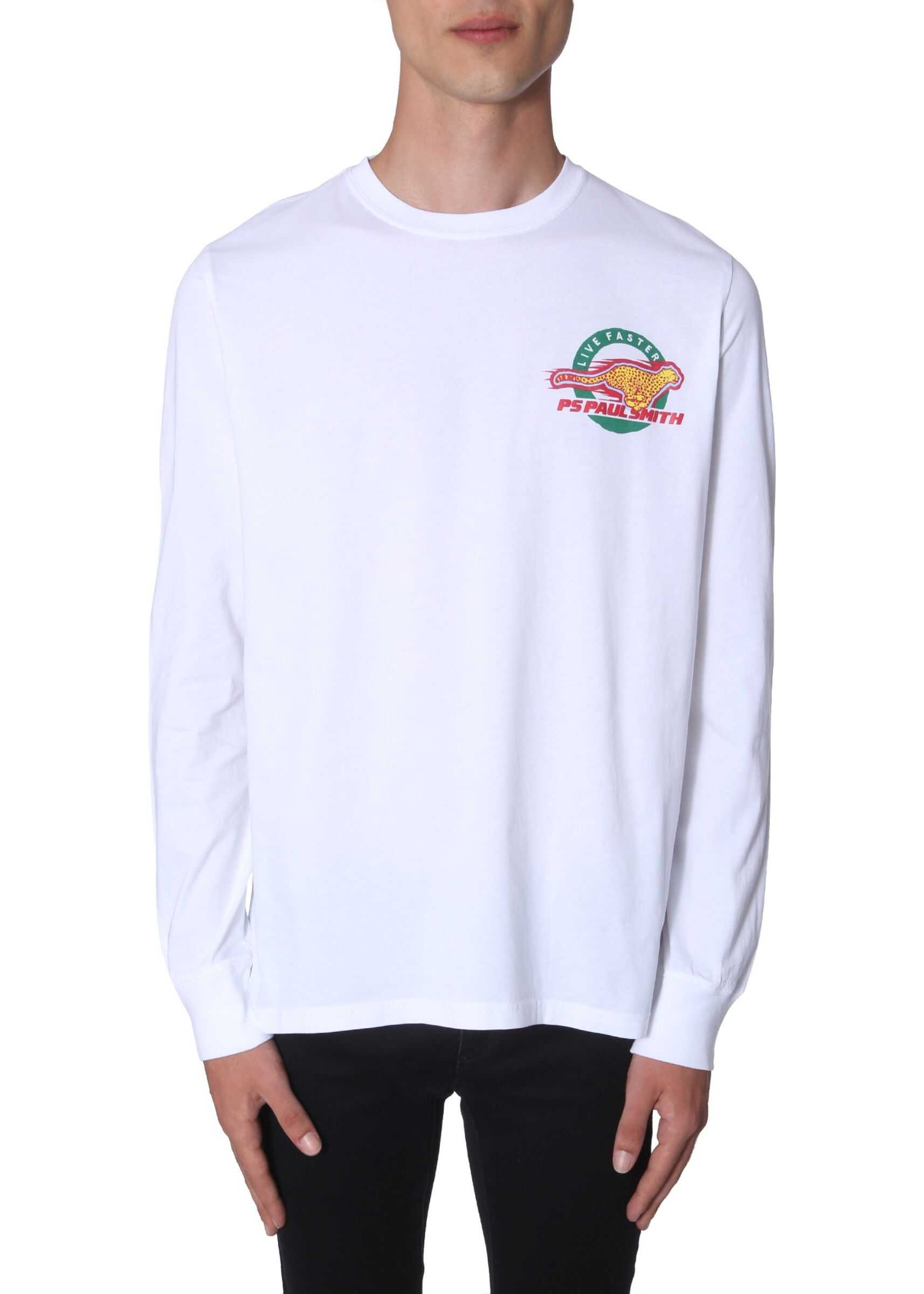 PS by Paul Smith Long Sleeve T-Shirt WHITE
