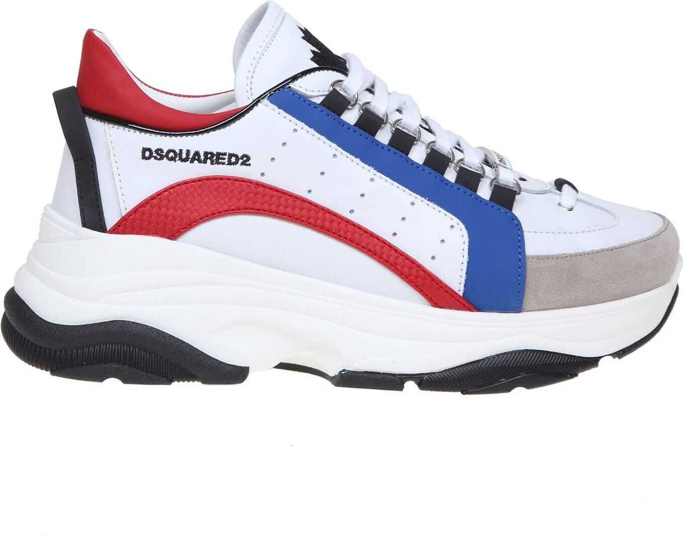 DSQUARED2 Bumpy 551 Leather Sneakers In White White
