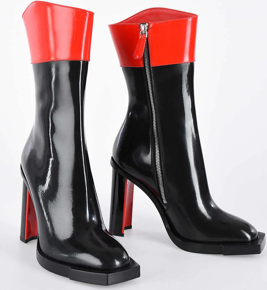 Cizma Alexander McQueen 11cm Leather Boots BLACK