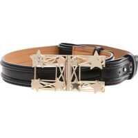 Curele Black Belt With Star Logo Femei