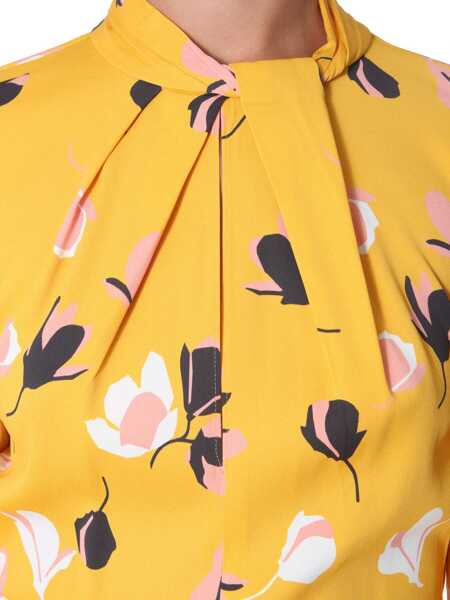 Rochii casual Self-Portrait Long Sleeve Dress YELLOW Femei (BM 6882971) 4