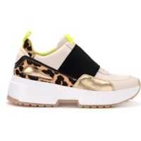 Sneakers Michael Kors Sneaker Michael Kors Cosmo In Pelle E Tessuto Effetto Cavallino