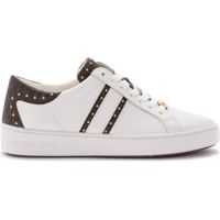 Sneakers Michael Kors Sneaker Michael Kors Keaton In Pelle Bianca E Dettali Logati