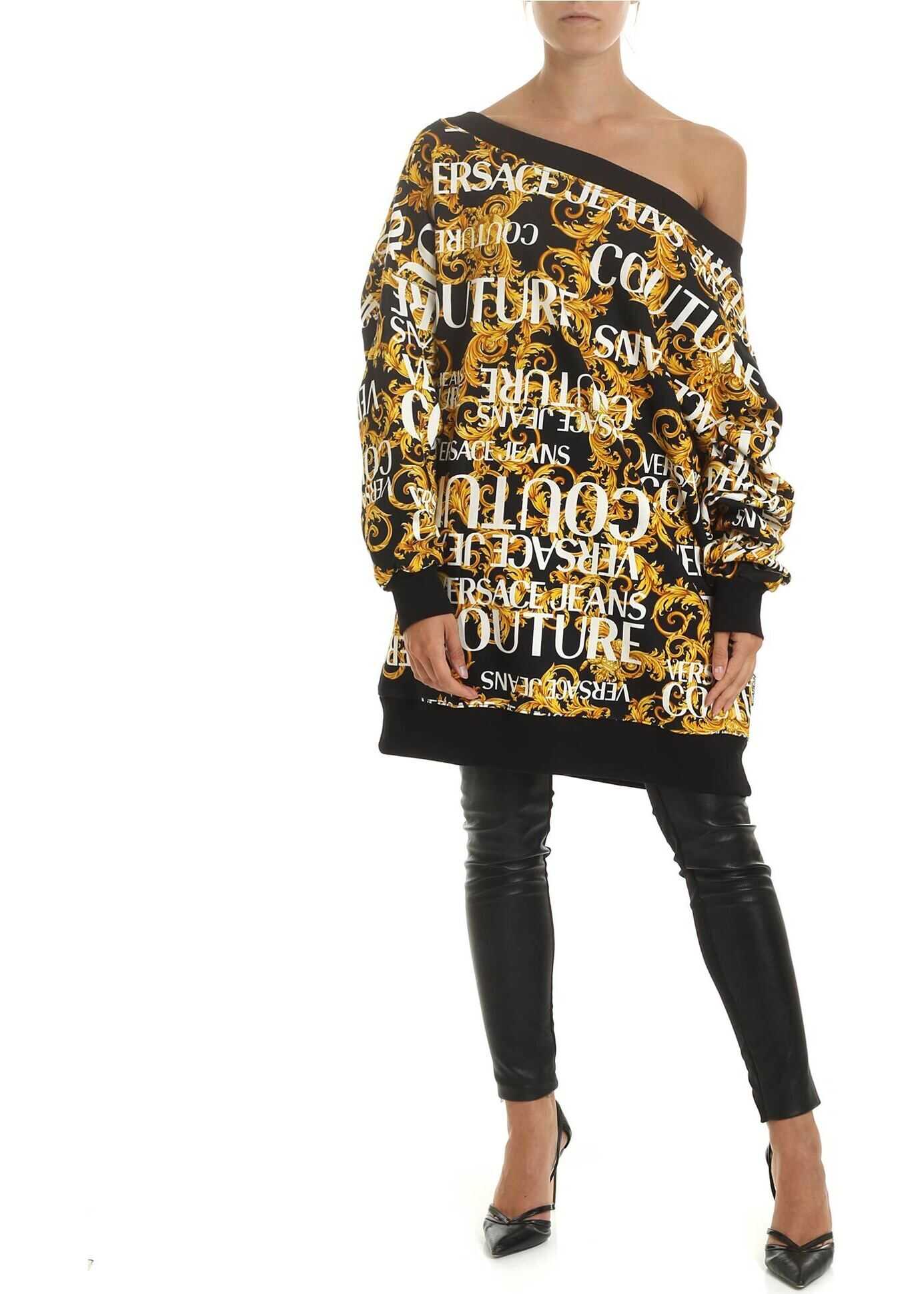 Bluza Versace Jeans Couture Logo Baroque Sweatshirt Animal print