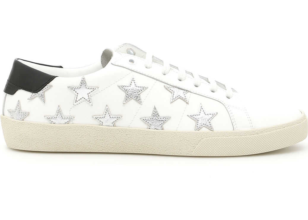 Saint Laurent Sl/06 Star Sneakers BL OP ARGENTO NERO