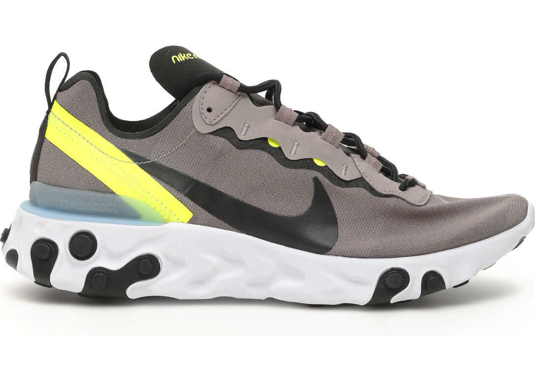 Nike React Element 55 Sneakers PUMICE BLACK WHITE BLUE CHILL