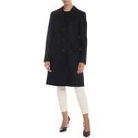Paltoane Virgin Wool And Cashmere Coat In Black Femei