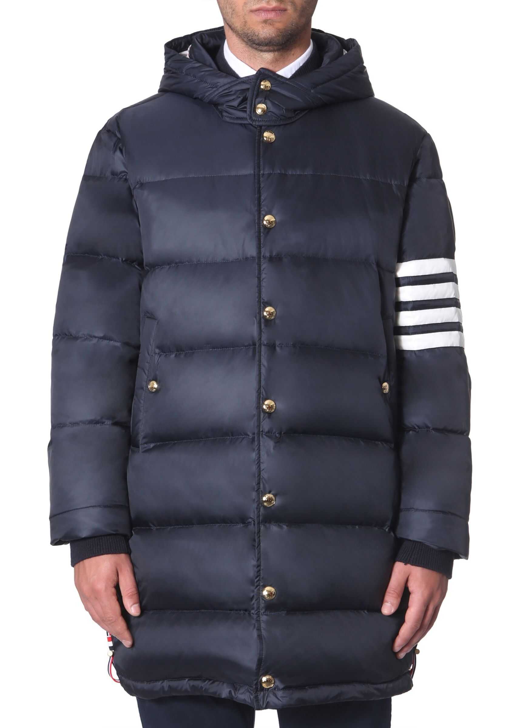 Thom Browne Hooded Down Jacket BLUE