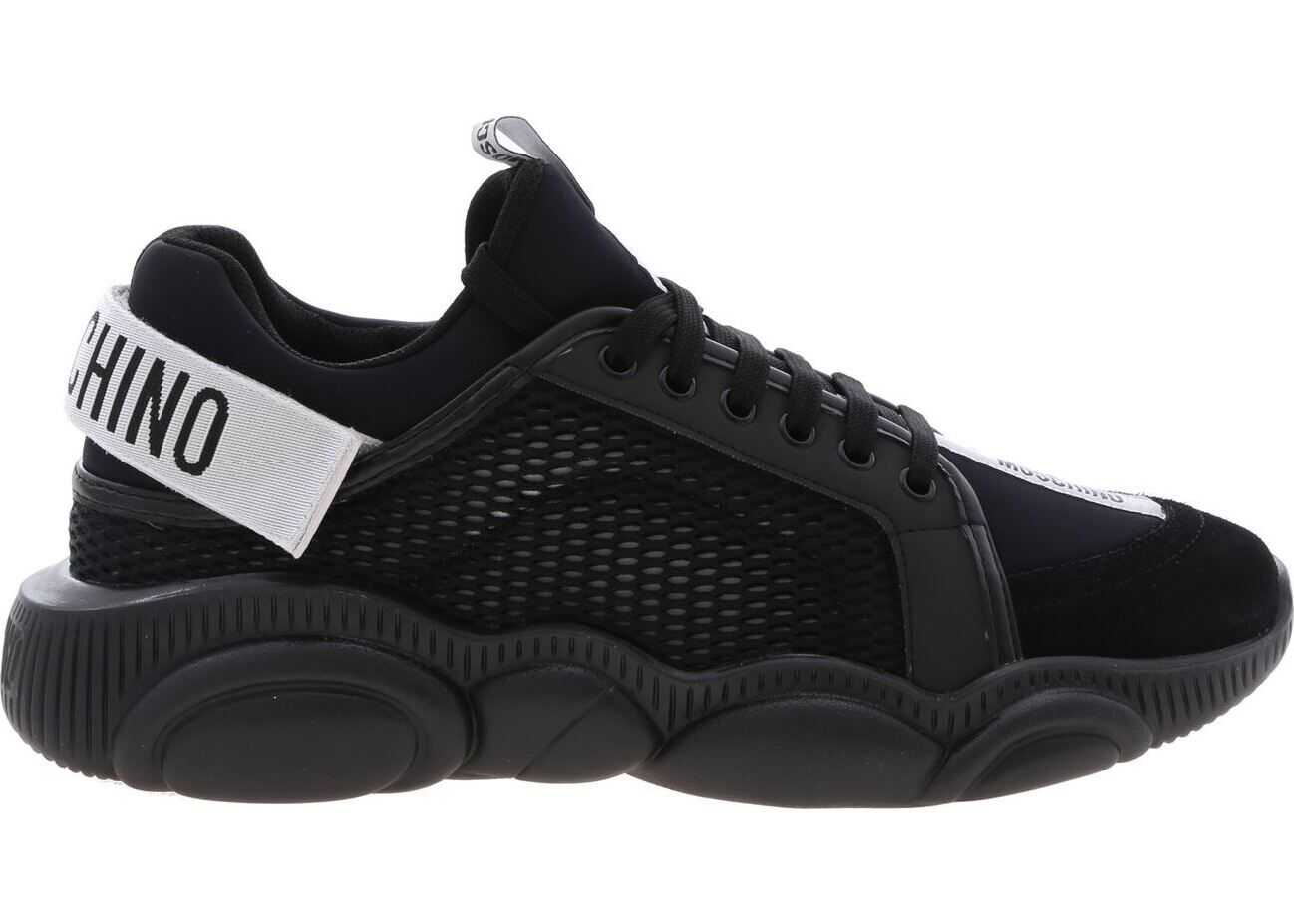 Moschino Teddy Sneakers In Black Black