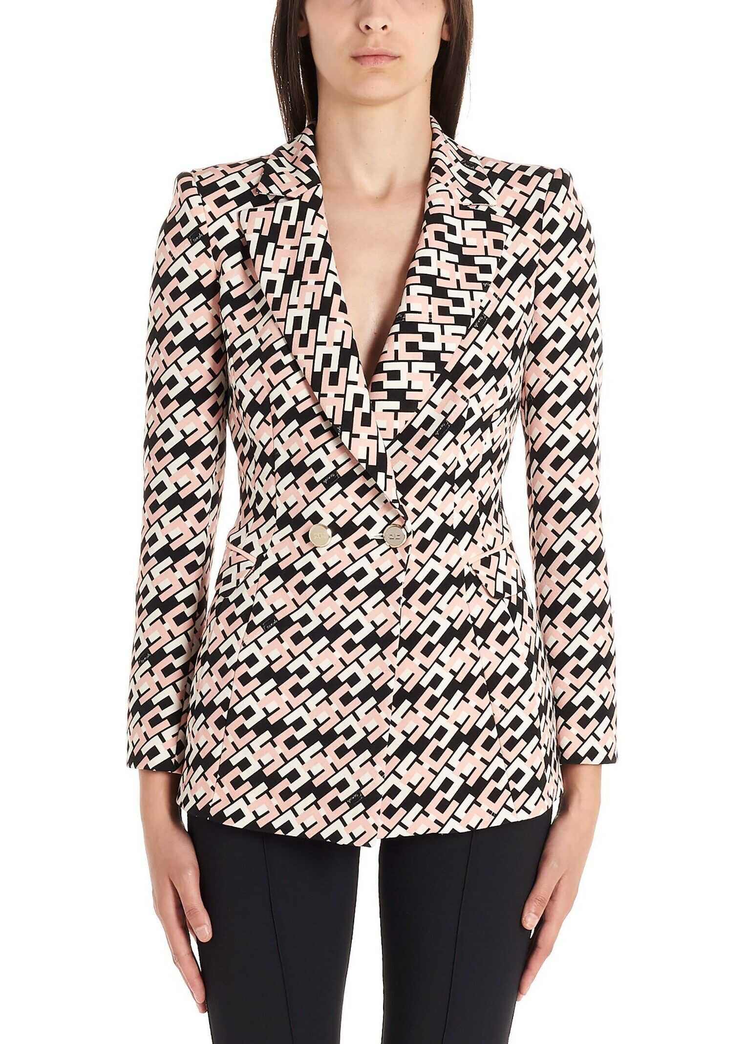 Elisabetta Franchi Polyester Blazer MULTICOLOR