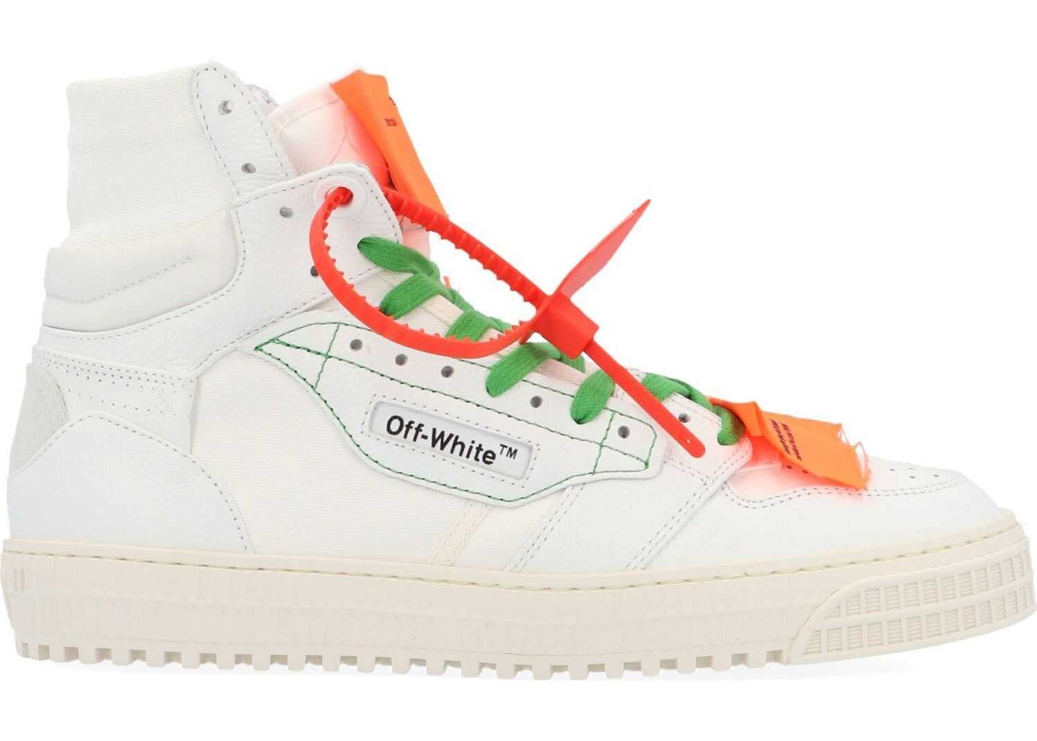 Off-White Leather Hi Top Sneakers WHITE
