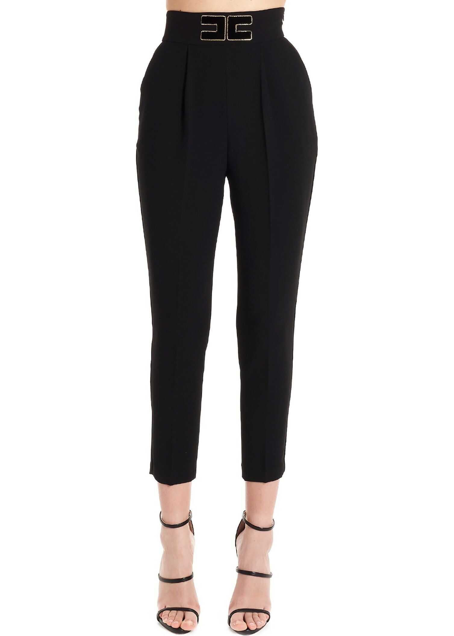Elisabetta Franchi Polyester Pants BLACK
