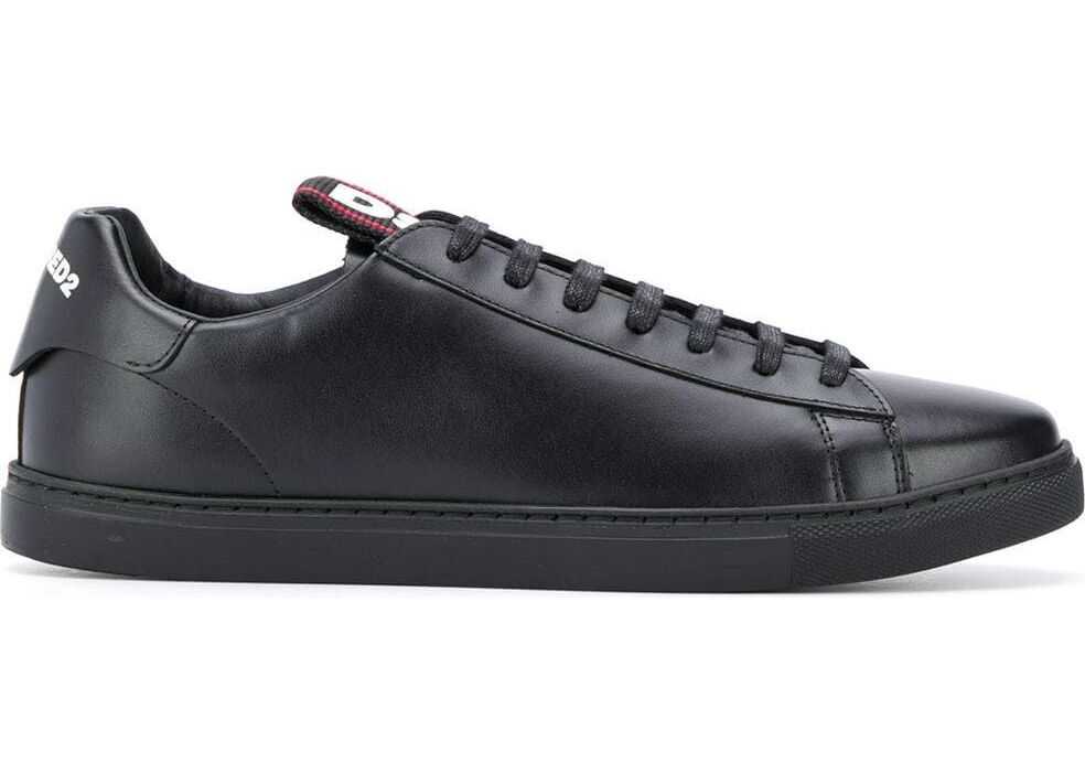 DSQUARED2 Leather Sneakers BLACK