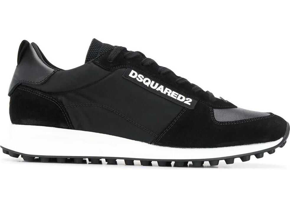 DSQUARED2 Leather Sneakers BLACK