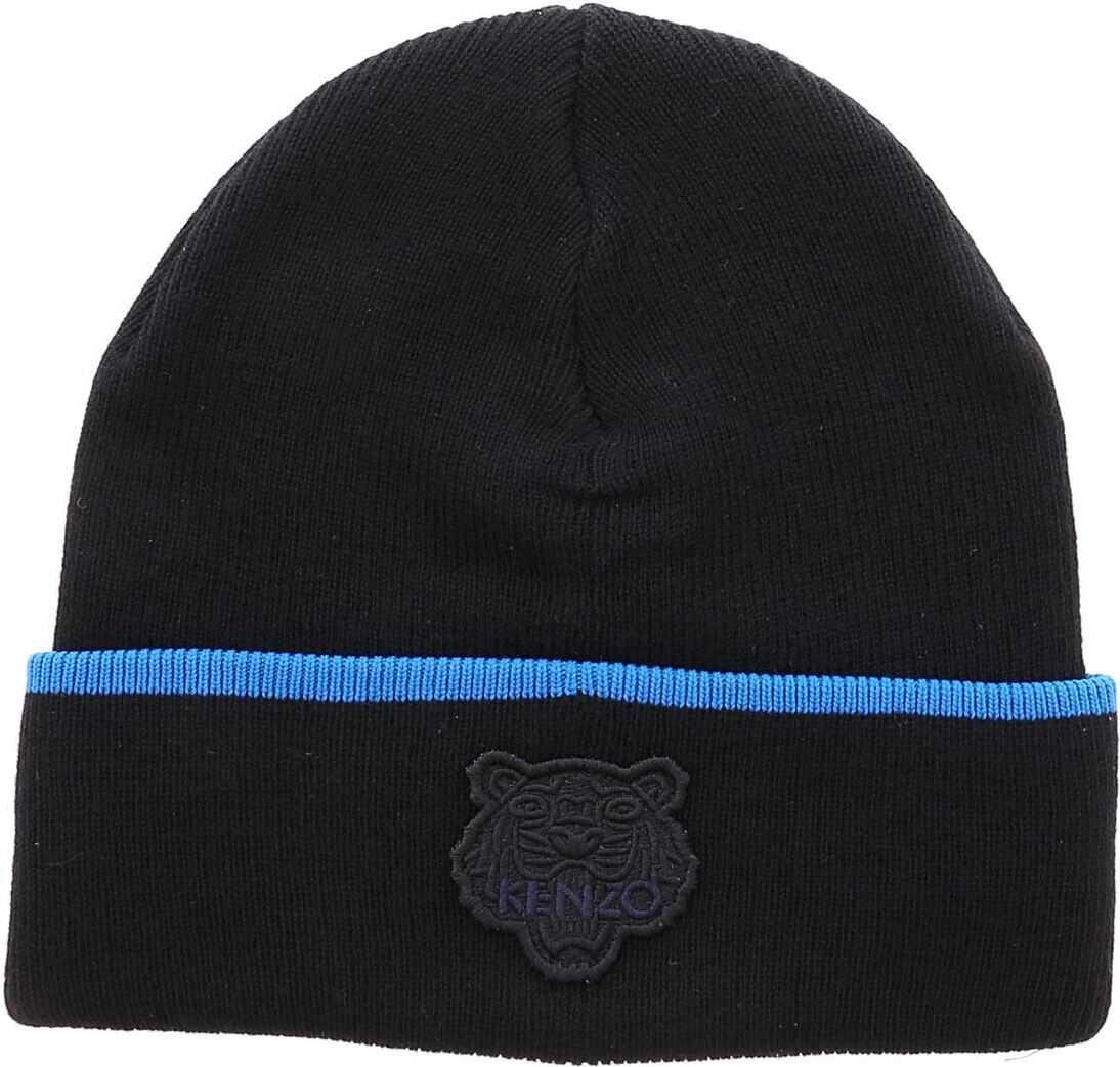 Kenzo Tiger Crest Beanie In Black Black