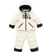 Geci de iarna Savine Padded Snowsuit In White Baieti