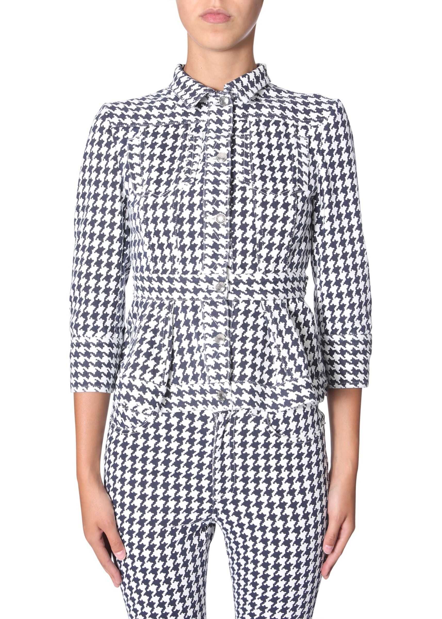 Alexander McQueen Pied De Poule Denim Jacket WHITE