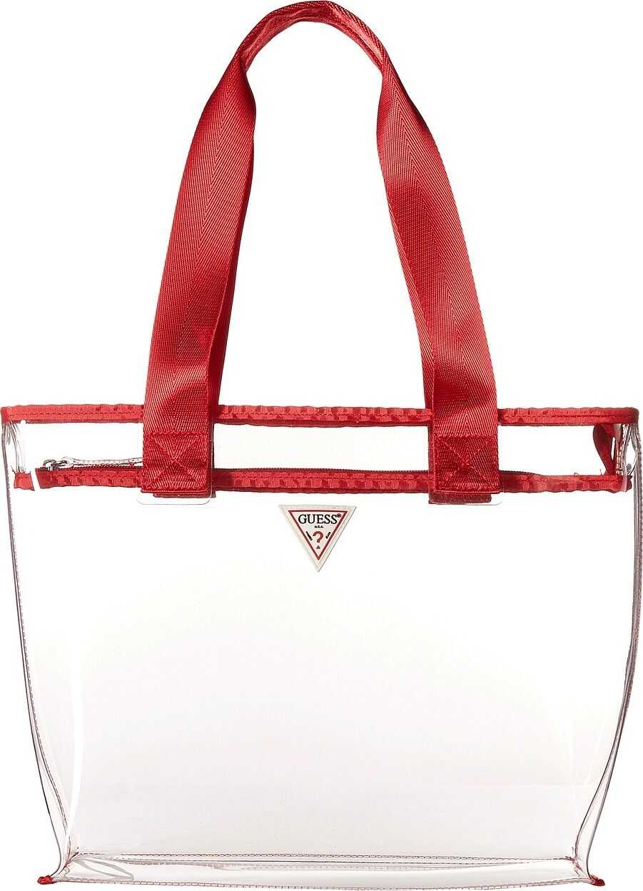 GUESS Vision Medium Tote Red