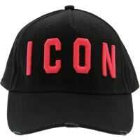 Sepci Black Hat With Icon Fuchsia Embroidery Femei