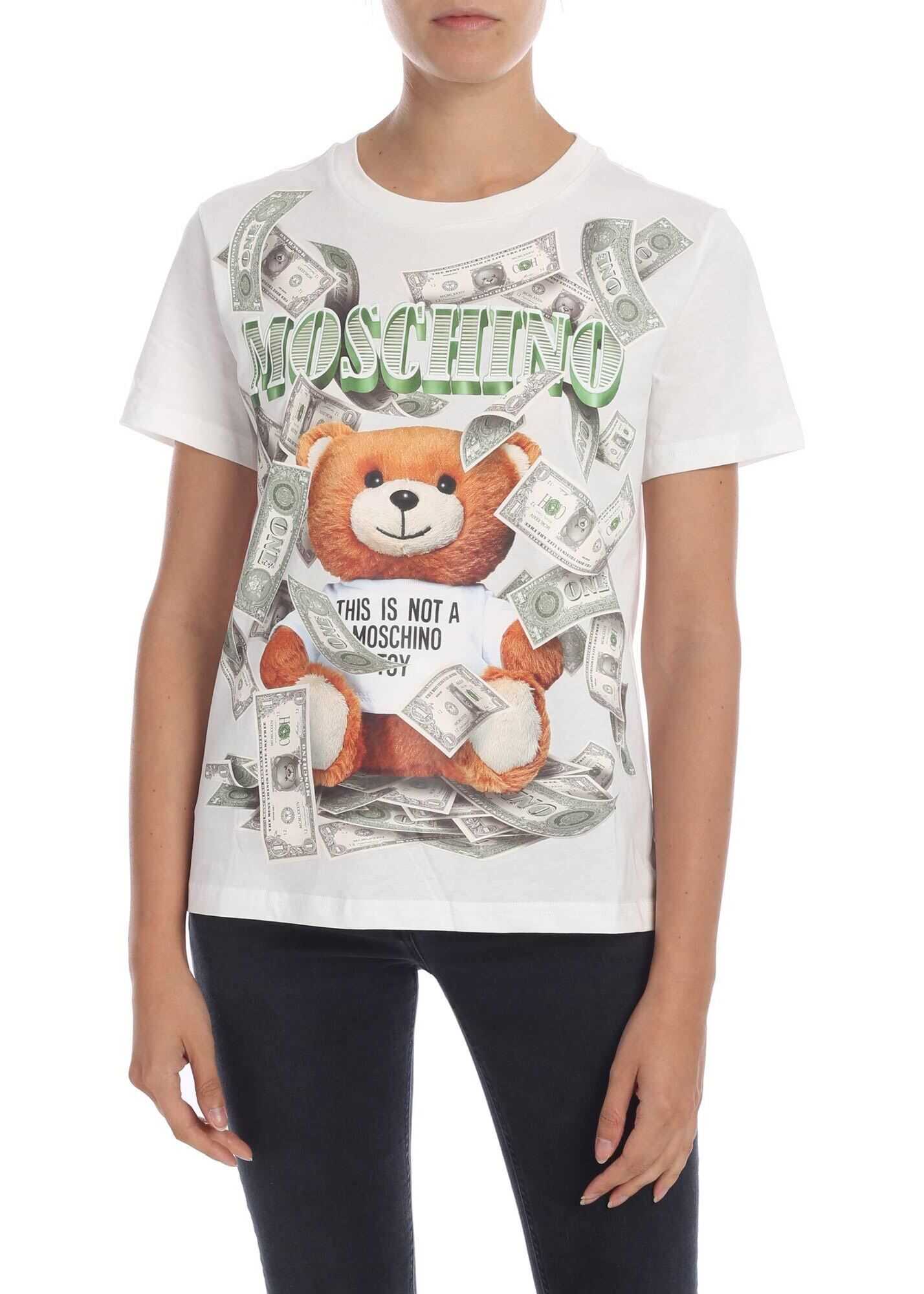 Moschino Teddy Bear Cream Colored T-Shirt White