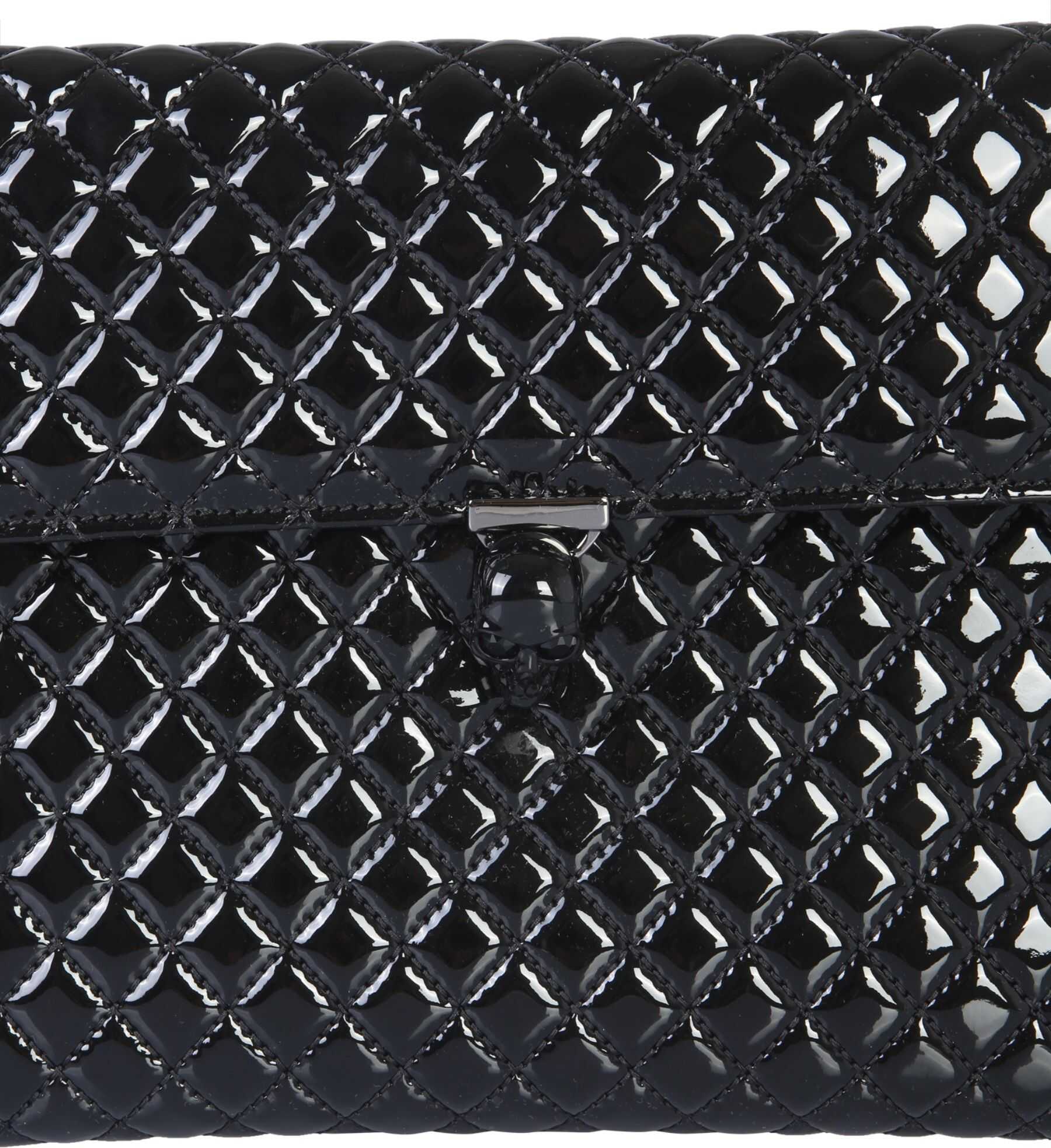 Alexander McQueen Skull Envelope Clutch BLACK