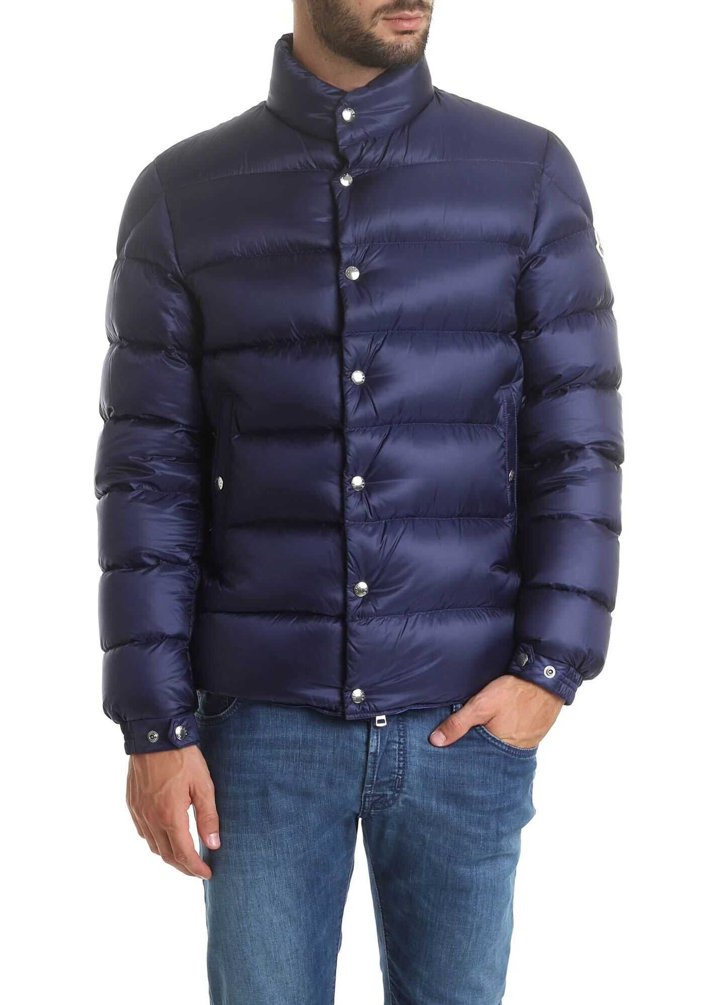 Moncler Piriac Down Jacket In Blue Blue