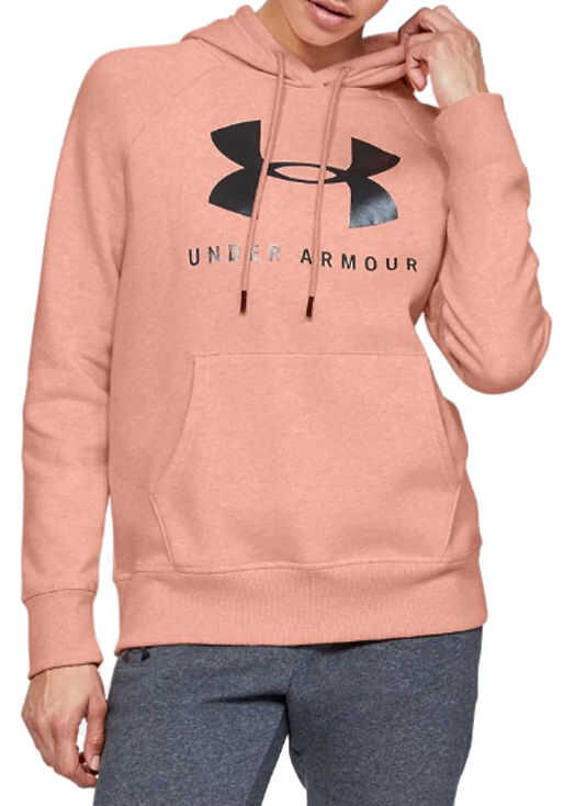 Under Armour Rival Fleece Sportstyle Graphic Hoodie Pink