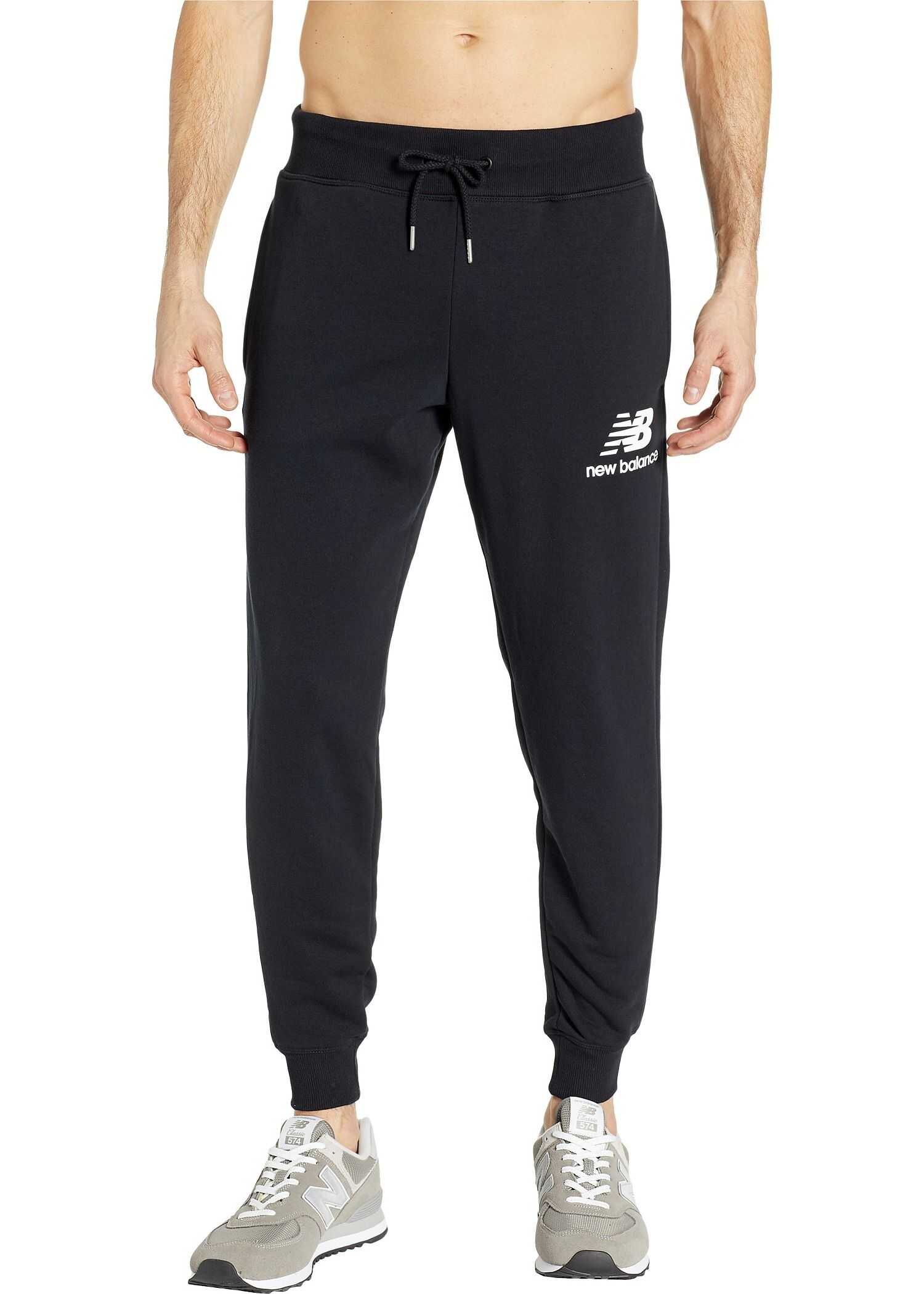 New Balance Essentials Stacked Logo Sweatpants Black