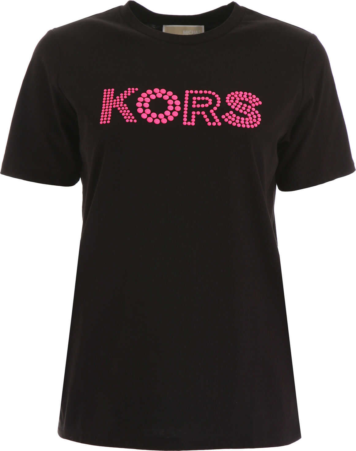 Michael Kors Fluo Logo T-Shirt BLK NEON PINK