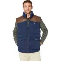 Veste casual Signature Vest w/ PU Yoke Barbati