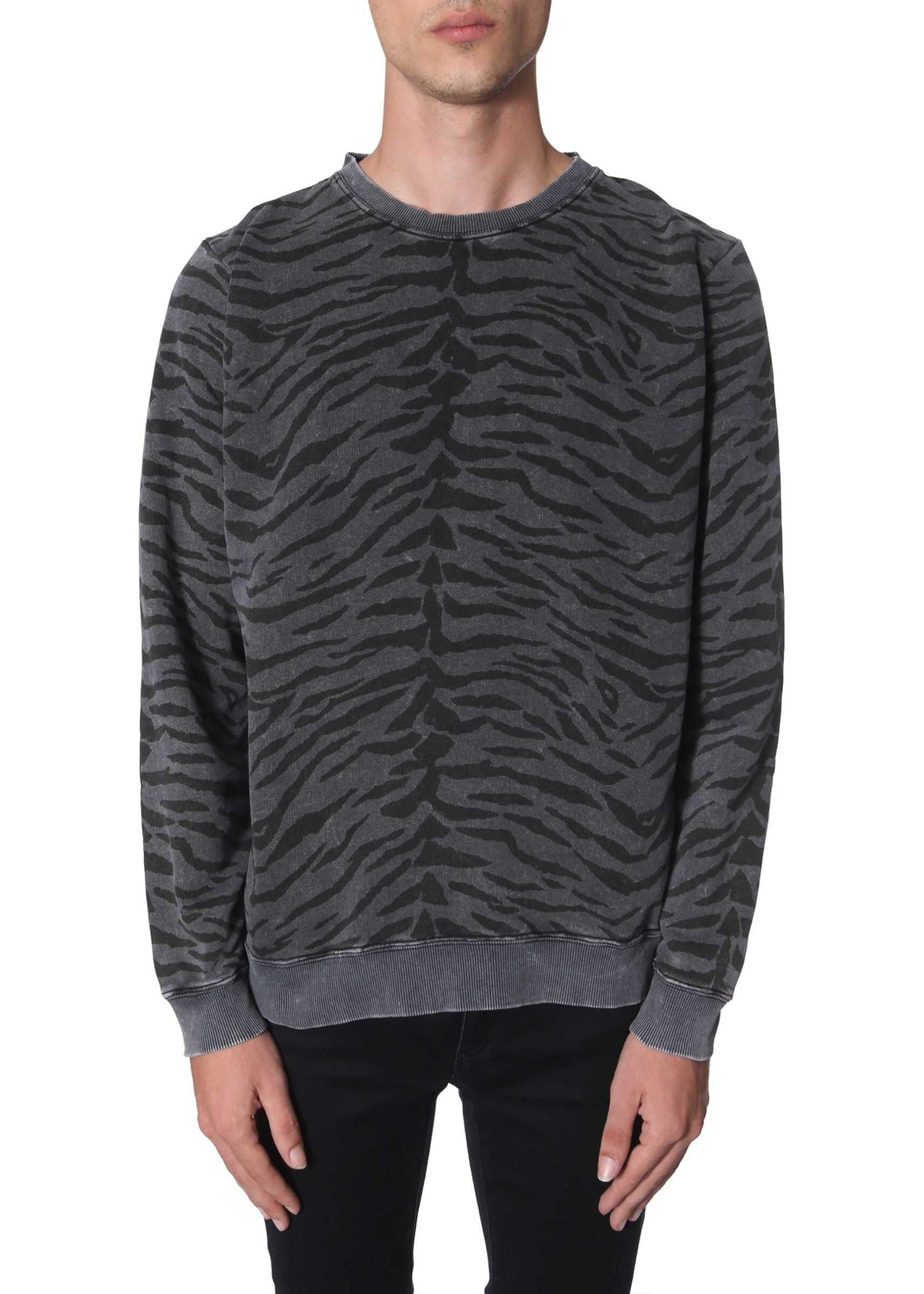 Bluza Saint Laurent Round Neck Sweatshirt GREY