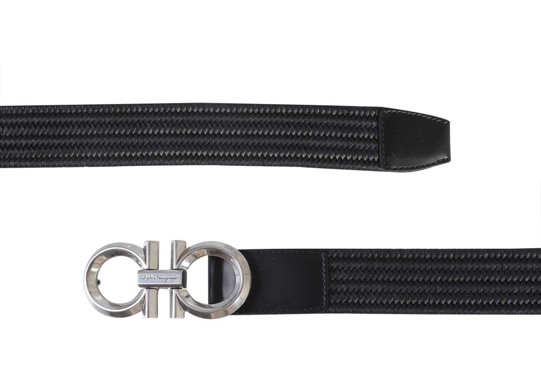 Salvatore Ferragamo Braided Belt BLACK